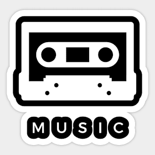 Music Audio Cassette Tape Sticker